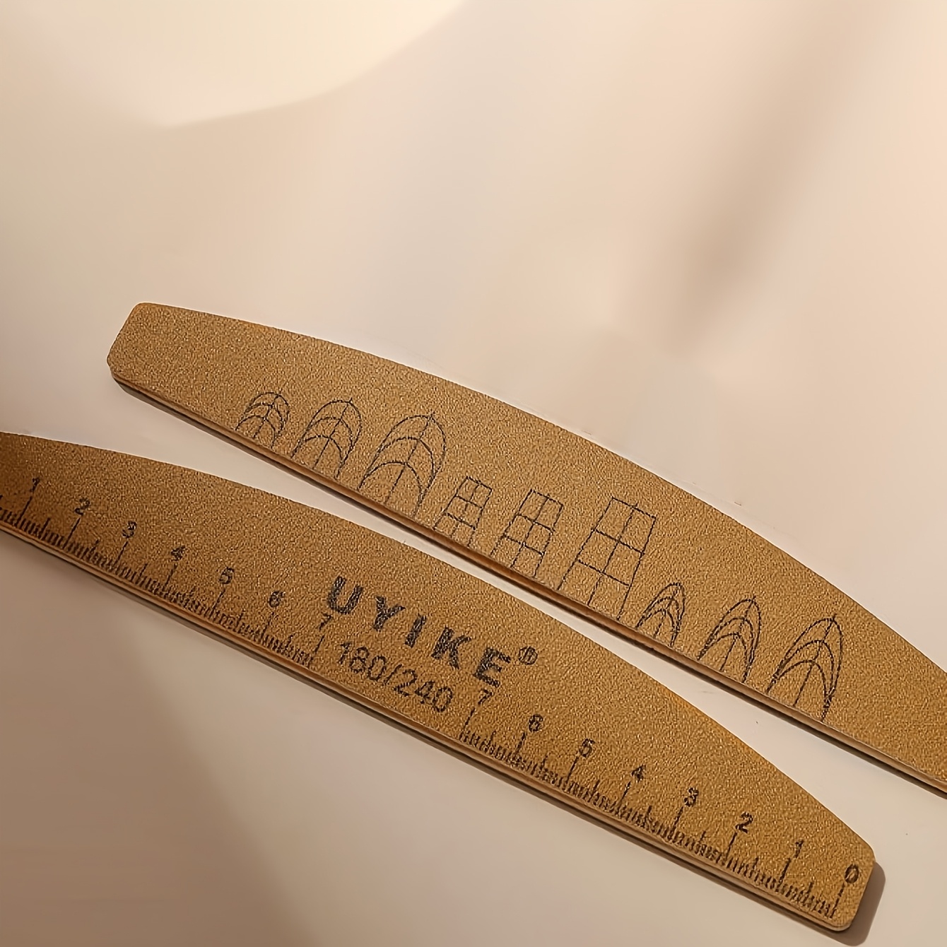 Image of 1pc Nail File With Scale, Washable, Wear-resistant, Double-sided Sanding Strip For Nail Shaping And Polishing, Manicure Tool
