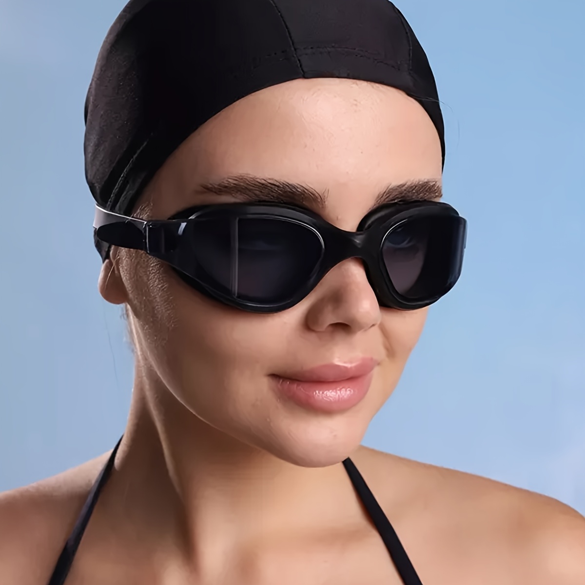 Image of ] 1 Pair Of Adult Waterproof Swimming Goggles - For Outdoor Leisure Water Sports, , , Durable, Unisex Swimming Goggles, Black