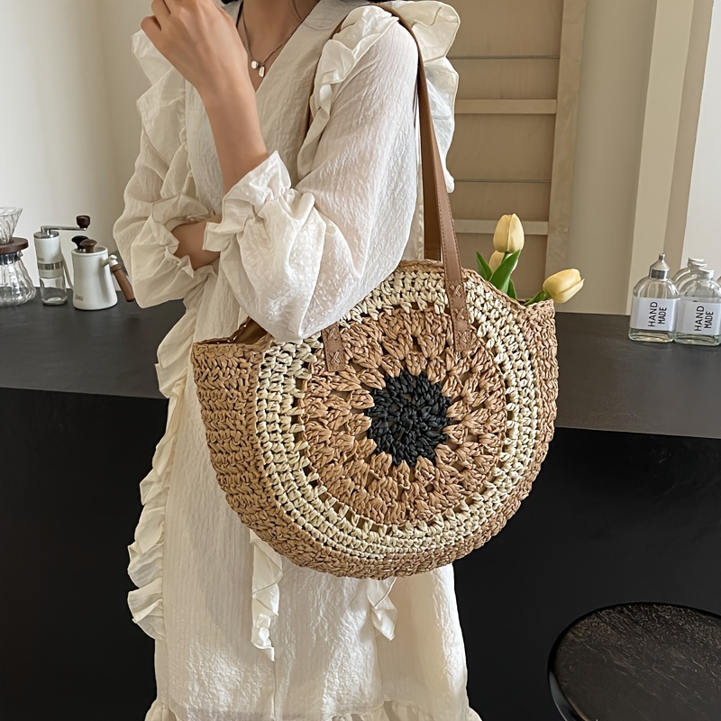 Shoulder Bags Oversized Straw Beach Bag Plusfeel Straw Bag Woven