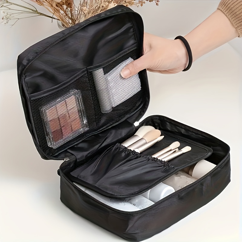 travel makeup bag multifunctional toiletry makeup bag blue Temu