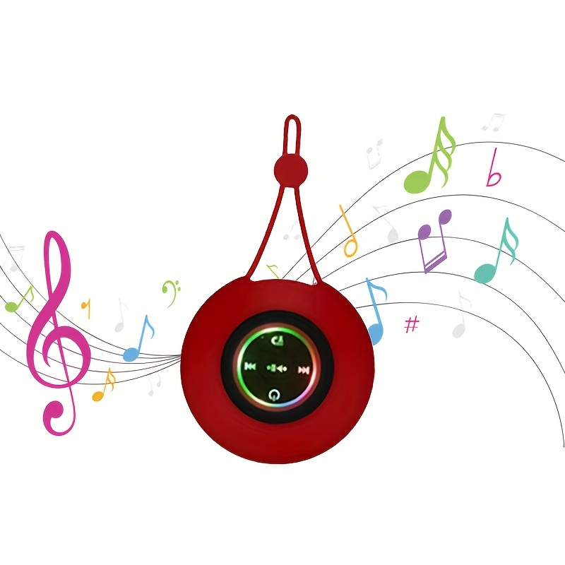 TEMU Portable Wireless Speaker, Outdoor Sports Lanyard Wireless Speaker, Usb Rechargeable Black Speaker, 2 Hours Playtime, 3.7v/400mah Battery, 5.0