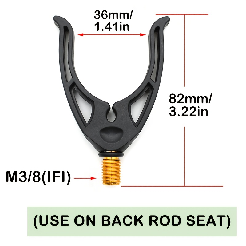 1pc Heavy-Duty Carp Fishing Rod Rest Pod with Screw Thread Non-Slip  Butt Rest, Fishing Rod Holder for Bank Stick, Pier, Boat Compatible wi