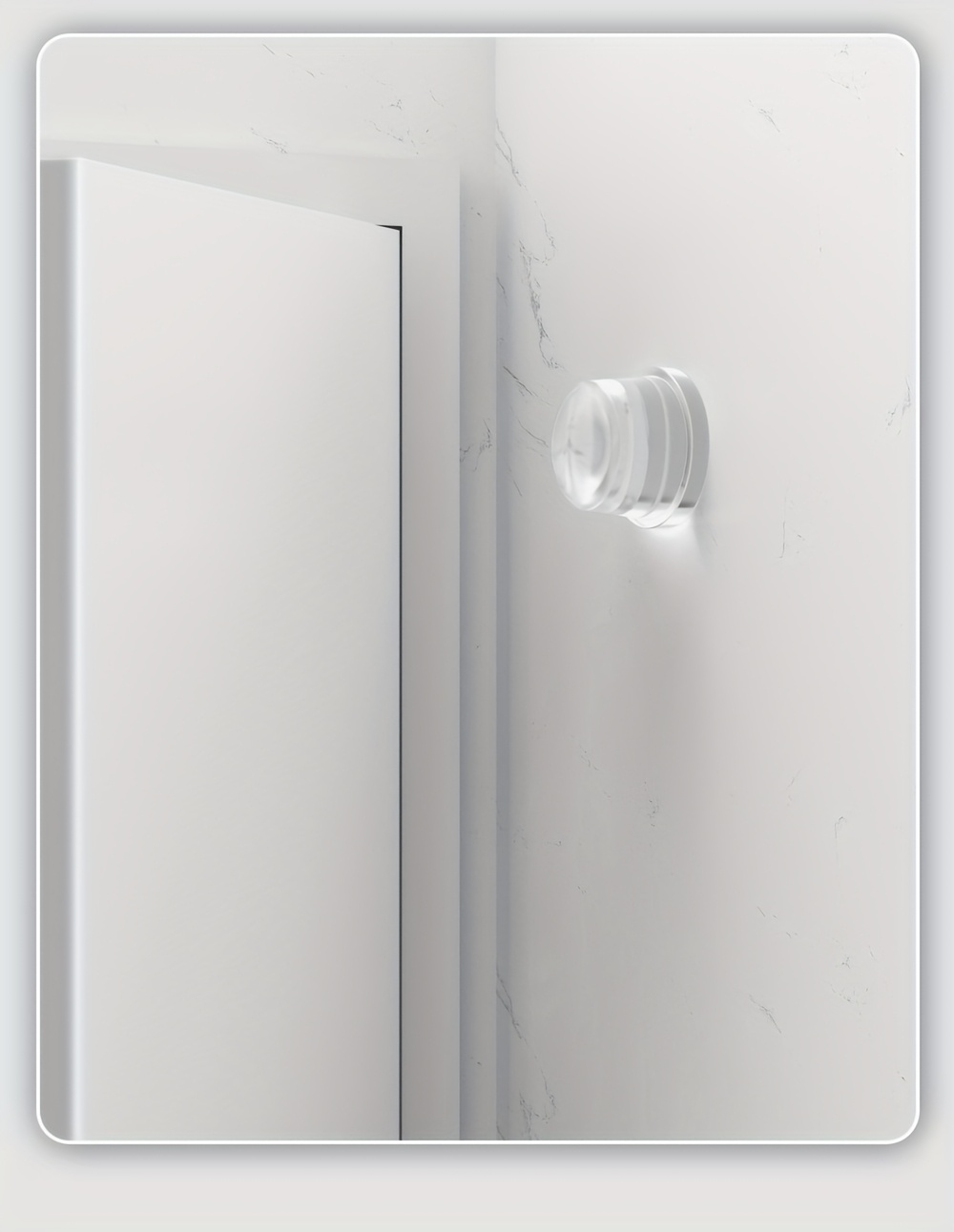 Силиконовый прозрачный дверной стопор ограничитель 40х25 мм