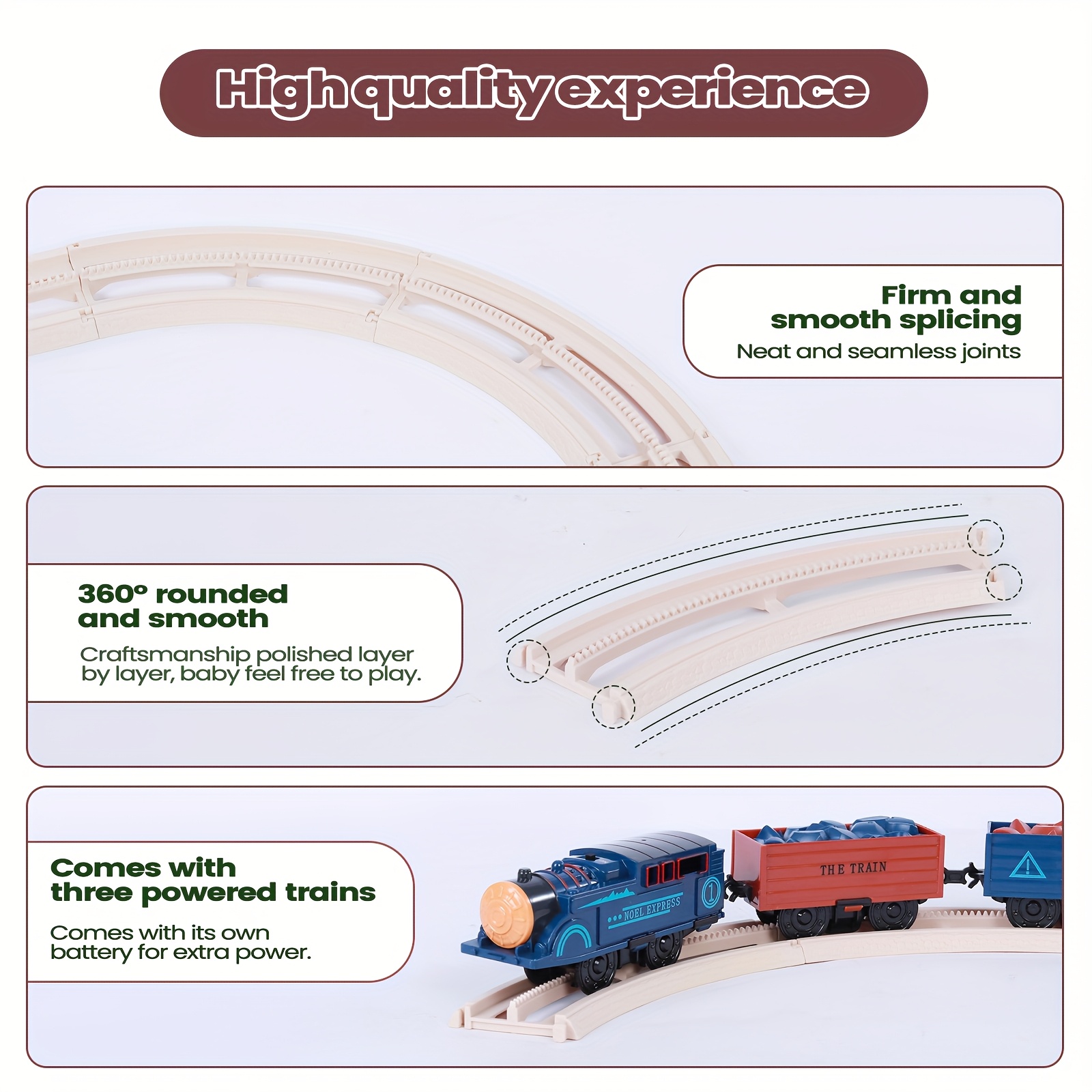 Vintage Electric Train Set, Interactive Variable DIY Track Toys for Kids, Rechargeable with Lights And Sounds, Contains Train, Track, Bridge, for Ages 3+, Creative Birthday Gift, Kids' Day Gift