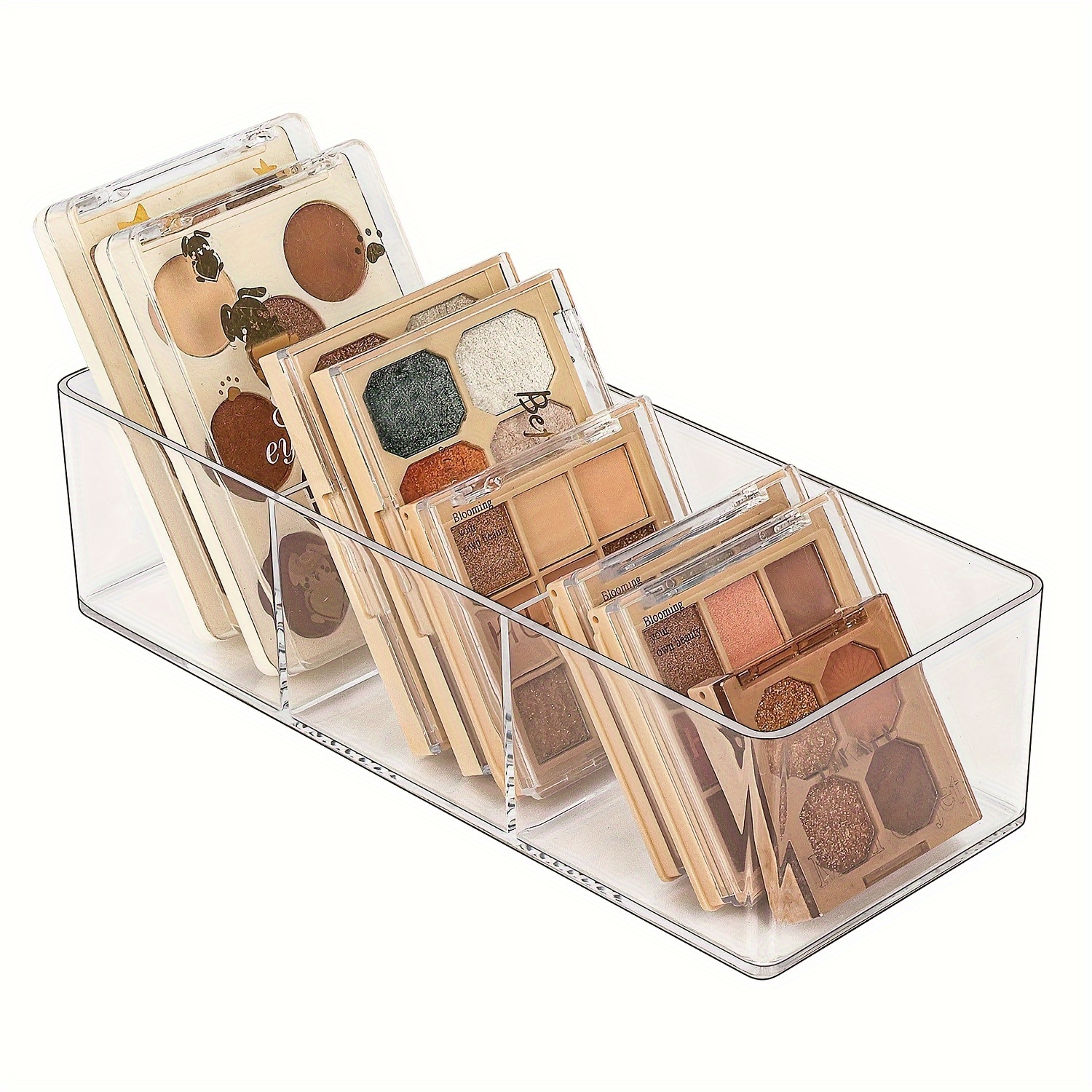 

3-compartment Acrylic Makeup Organizer - Stackable Cosmetic Storage Drawer For Vanity, Bathroom & Kitchen Cabinets