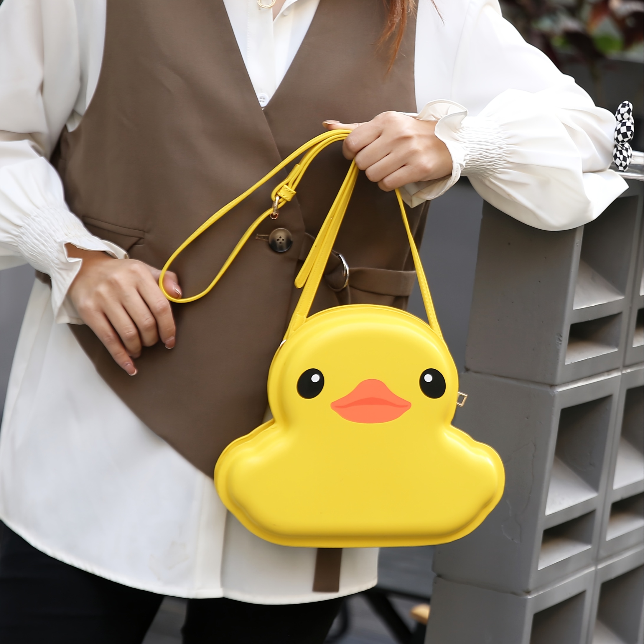 Duck Print Sling Bag Casual Crossbody Backpack Adjustable Strap Lightweight Amazon.com: TKDYVAI Cute Duck Crossbody Bag Duck Shoulder  main image 2