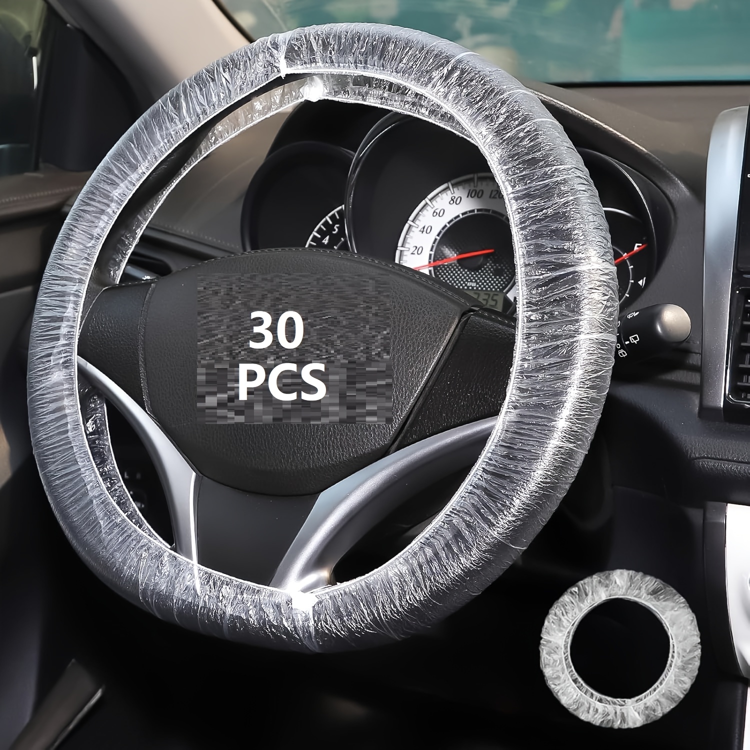 TEMU 30pcss Disposable Steering Wheel Covers, Elastic Disposable Steering Wheel Protectors, Suitable For Cars, Trucks, And (30pcs)
