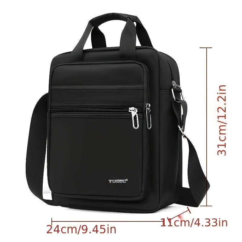 Large Capacity Shoulder Bag Crossbody Bag Briefcase With Anti-theft Zipper Layer
