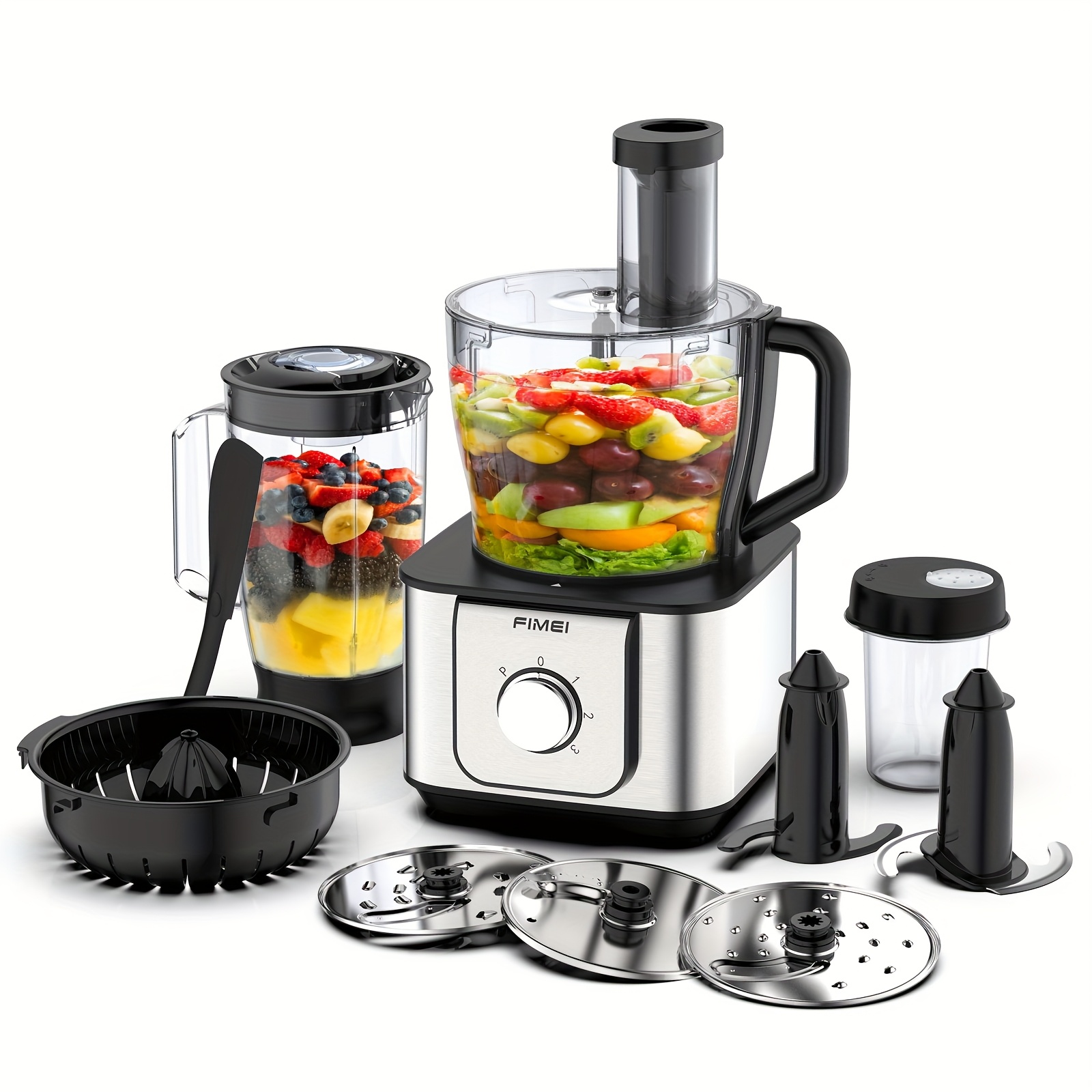 TEMU Food Processor - Food Processor 2023, Blade For Slicing, Chopping, Chopping - Blender & Food Processor Combo, Large , 12 Cups 1300w