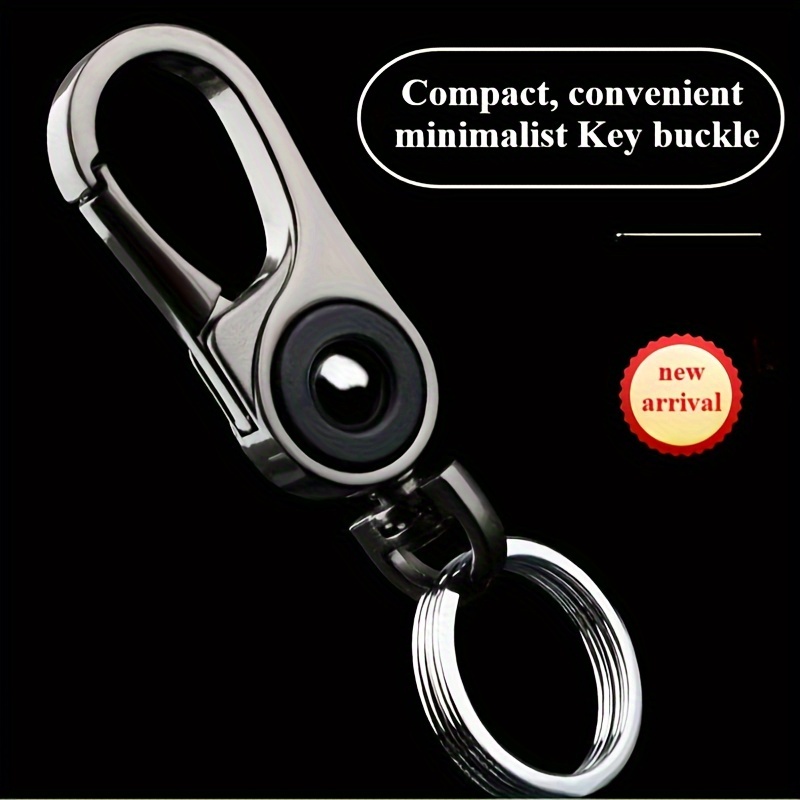 

Sleek Minimalist Men's Keychain - Alloy With Compact Carabiner Clasp, Pear-shaped Floating & Outdoor Use, No Power Needed