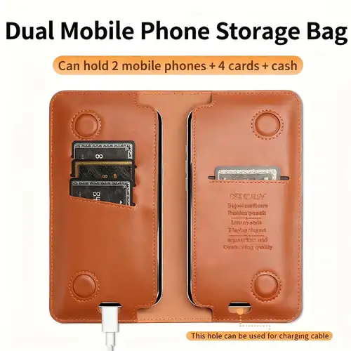 Phone Case - Multifunctional Retro Phone Case, Can Hold 2 Mobile Phones And Multiple Cards, Dark Brown, Light Brown, Black, Green * | Christmas Gifts for Men And Women (Size: 20.0Cm/7.87Inch, ... Phone Case - Multifunctional Retro Phone Case, Can Hold 2 Mobile Phones And Multiple Cards, Dark Brown, Light Brown, Black, Green * | Christmas Gifts for Men And Women (Size: 20.0Cm/7.87Inch, ...