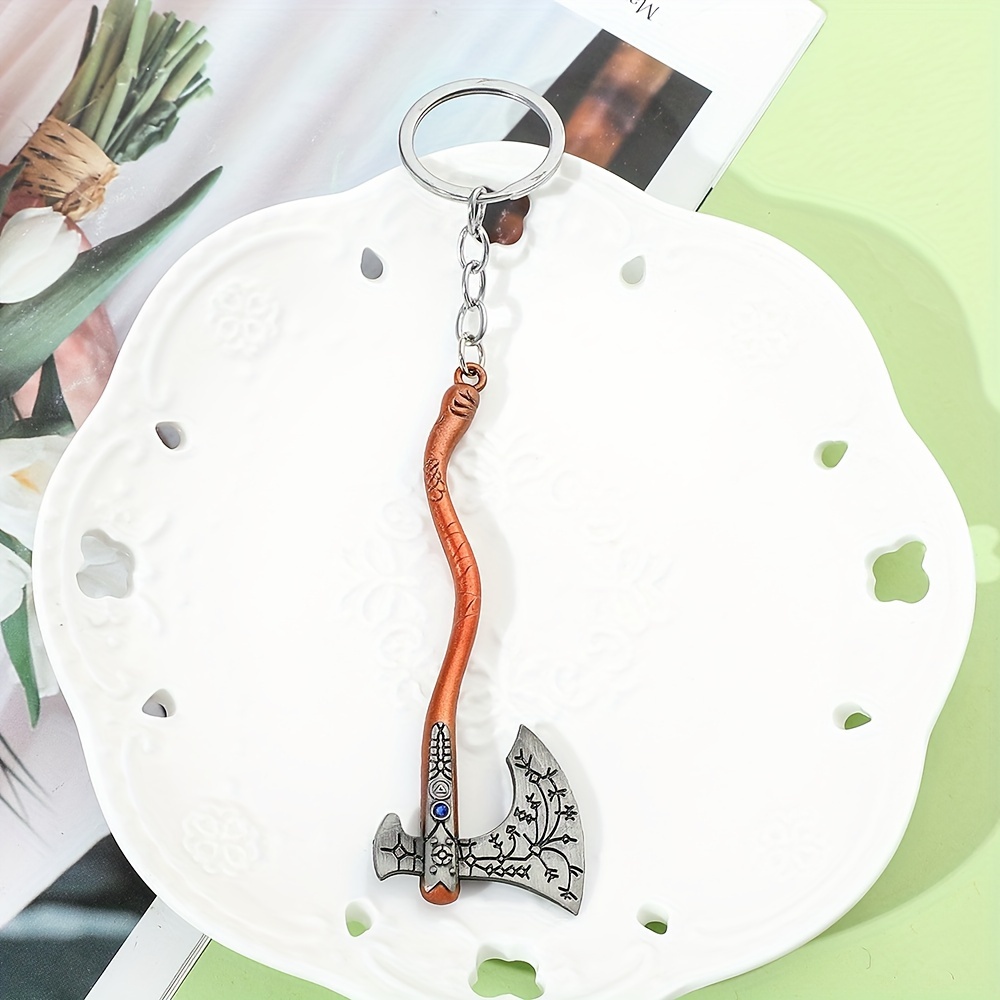 Mini Axe Weapon Keychain Ring, Daily Wear Accessory