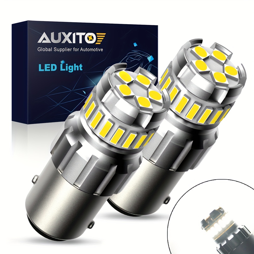 

Auxito 2pcs 1156 P21w Ba15s Led Bulbs Drl 1200lm 6500k Red For Car Rear Tail -up 12v