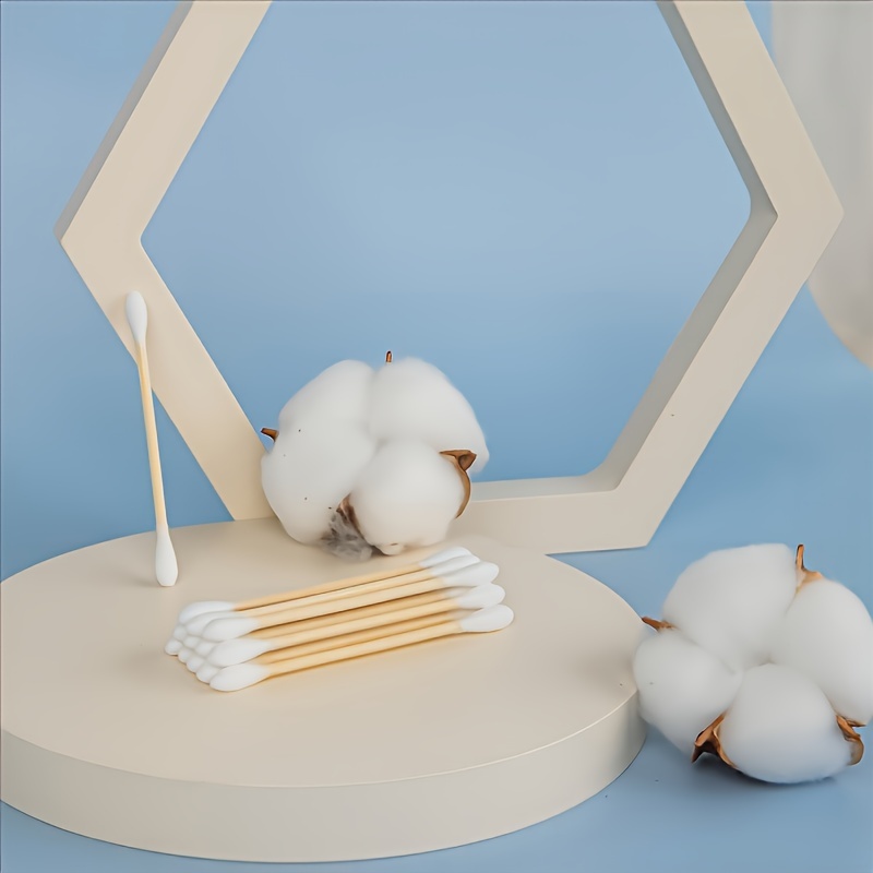 100/200/500pcs Unscented Double-Headed Swabs, Ultra-Portable, for Household, Makeup, Makeup Remover, Ear-Picking, Travel