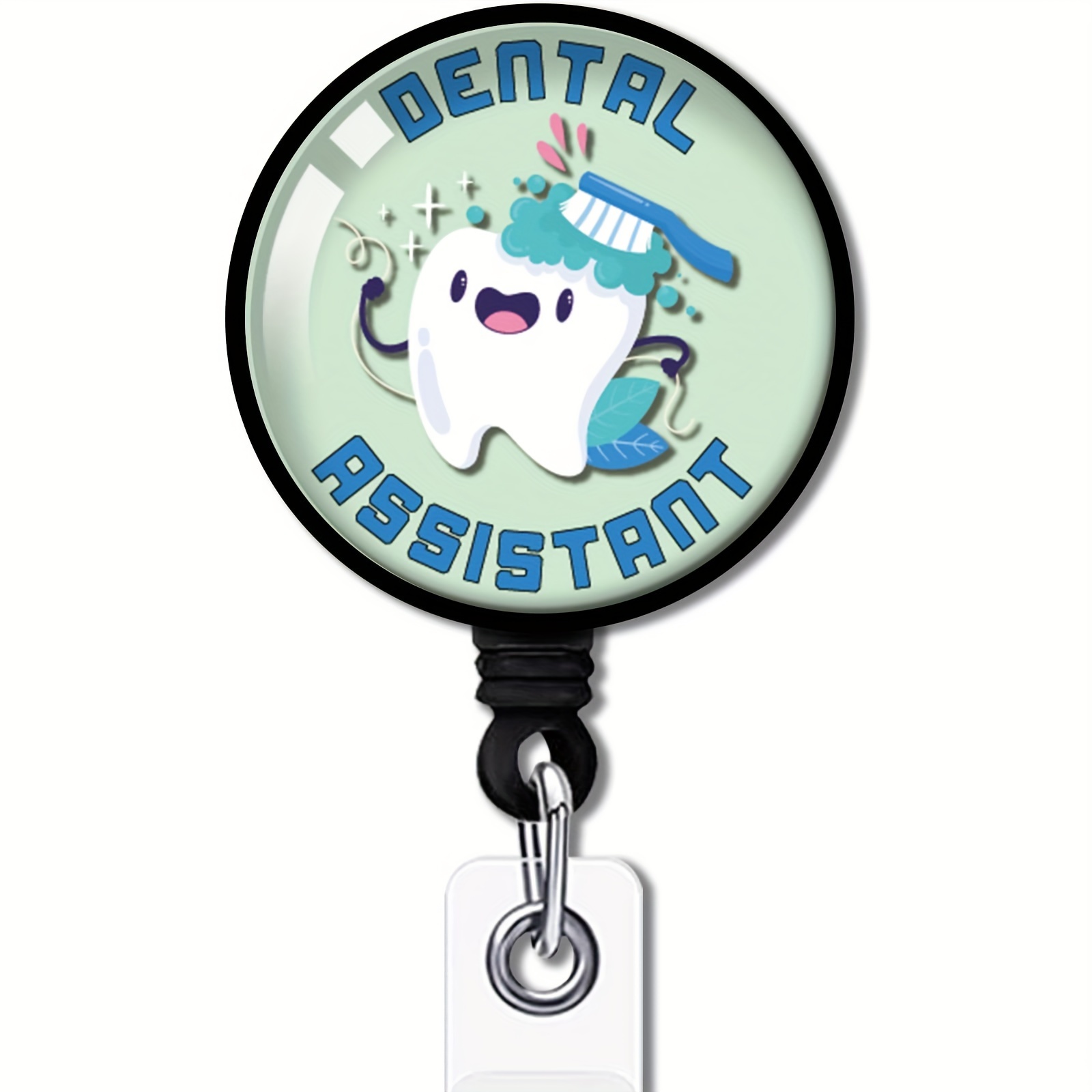 Crown Tooth ID Badge Holder, Tooth ID Badge Holder, Dental Hygienist Badge  Reel, Dentist Badge Reel With Clip, Felt Embroidered ID Badge 