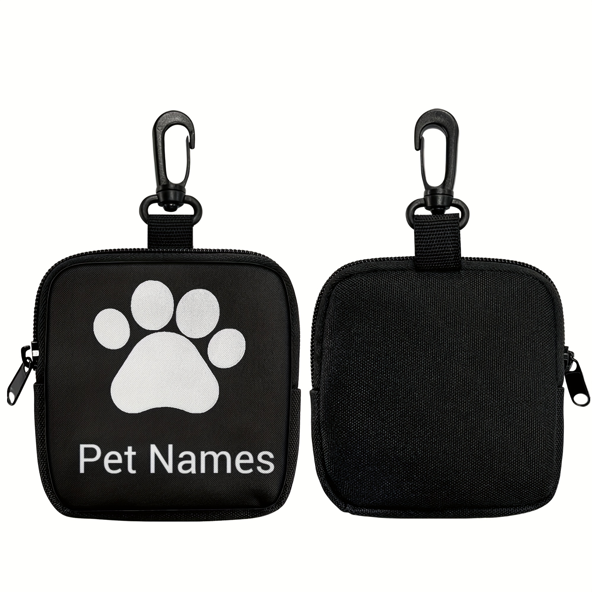 TEMU 1pc Personalized Text Dog Training Pouch, Paw Print Dog Food Bag, A Must-have Training Accessory For Dog Lovers, For Park And Dog Play, Dog
