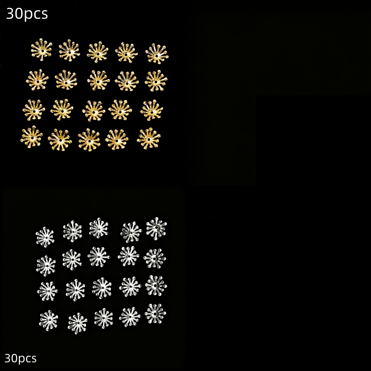 30/60pcs Flower Shaped Sewing Fasteners for Crafts