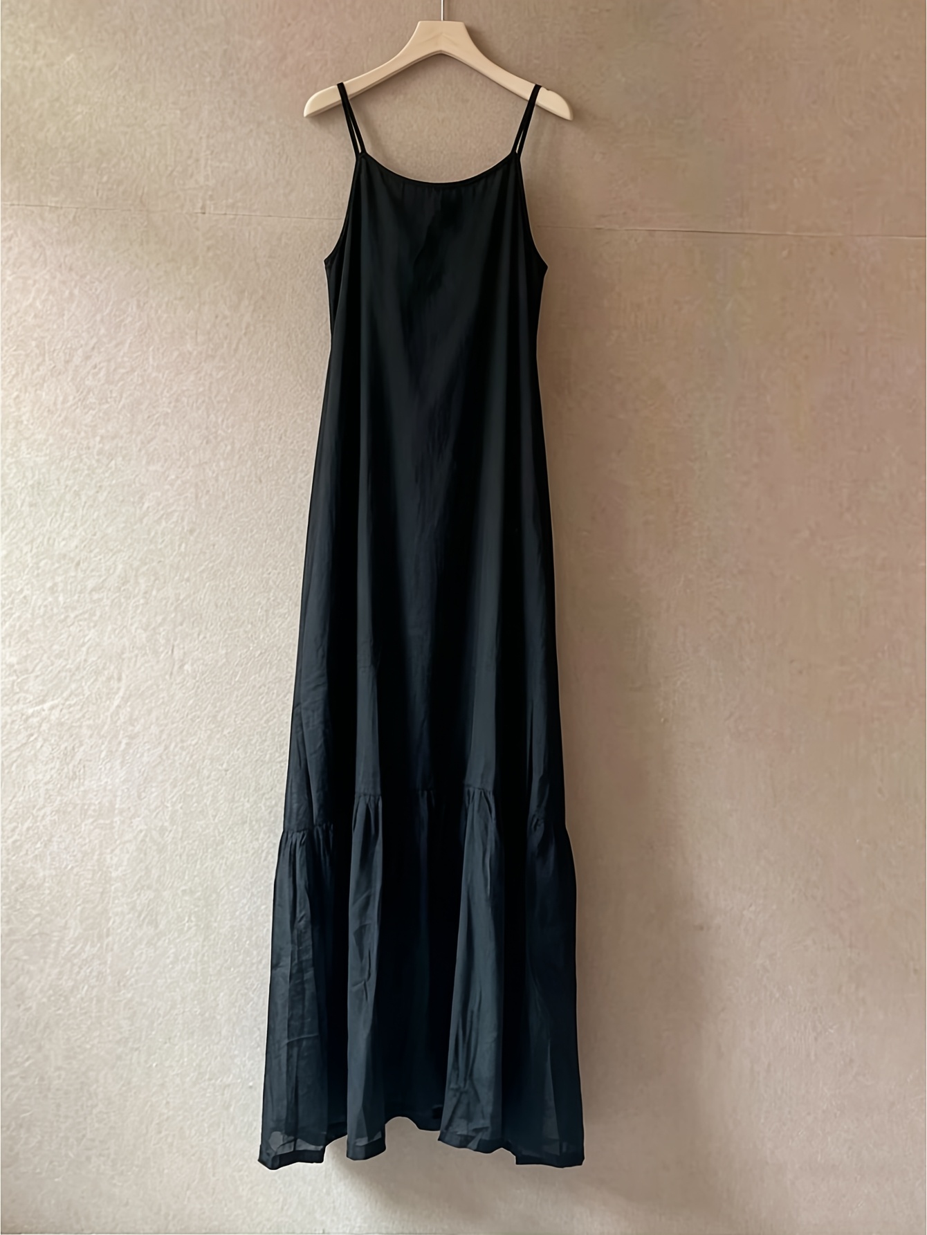chinese dress ladies Navy Linen Maxi Dress with Button Back main image 0