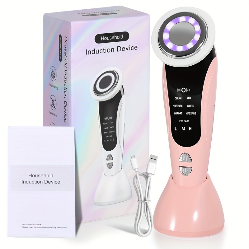 7-in-1 Beauty Neck And Face Massager - Usb Rechargeable, Temperature And Vibrating Skincare - Perfect Gift For Women, Handheld Home Skincare And Beauty Device