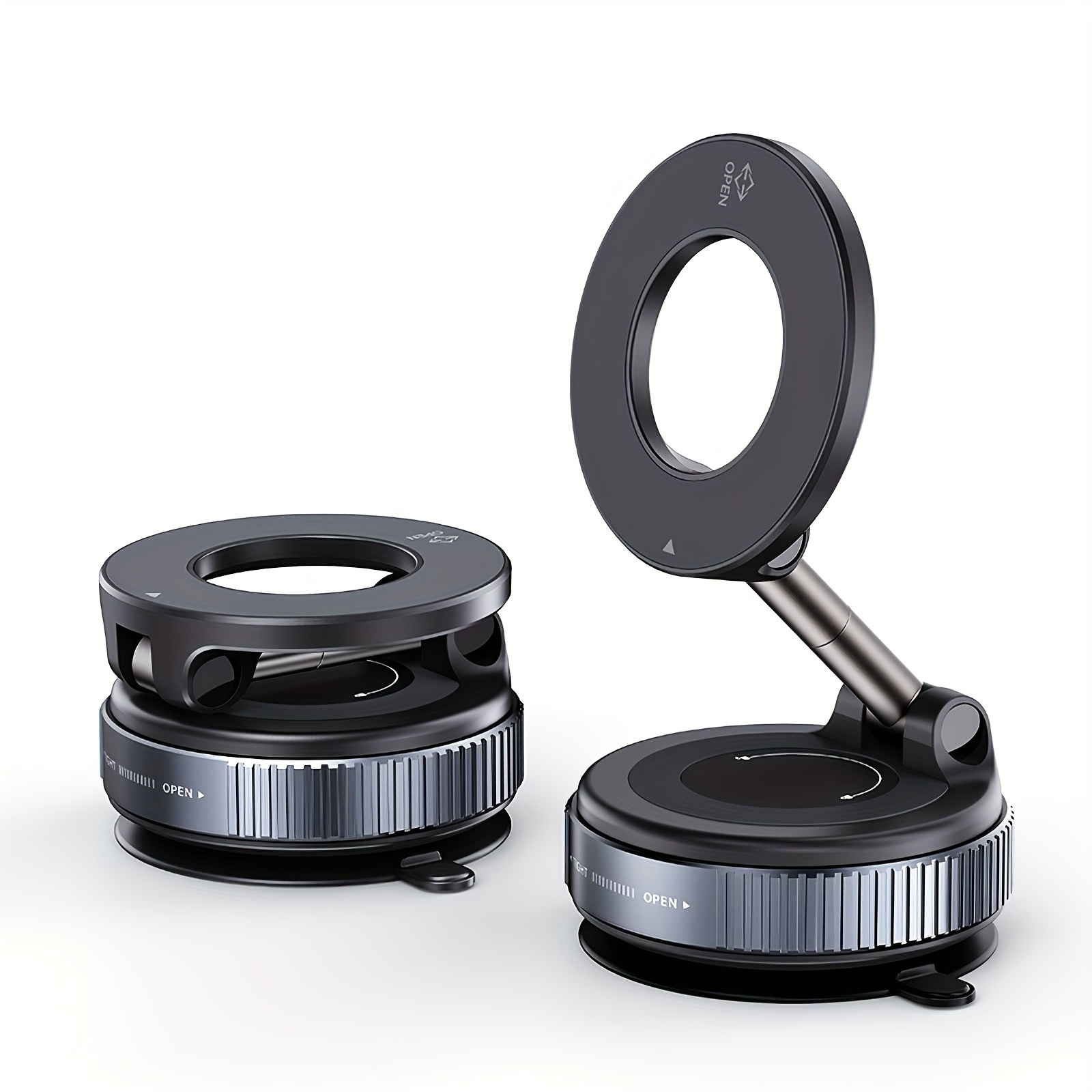 new k007 strong magnetic car phone holder foldable 360 adjustable vacuum bracket with multi angle adjustment vehicle phone mount aluminum alloy