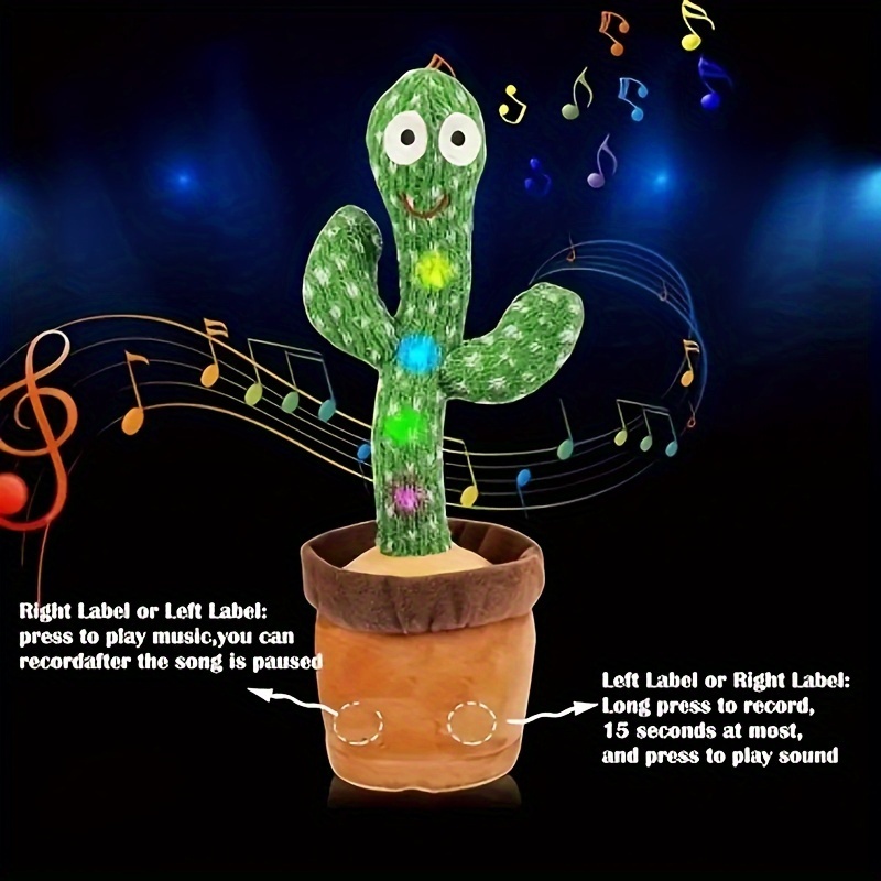 Juguete Cactus Bailarín Juguete Cactus Soleado Habla Repite - Temu