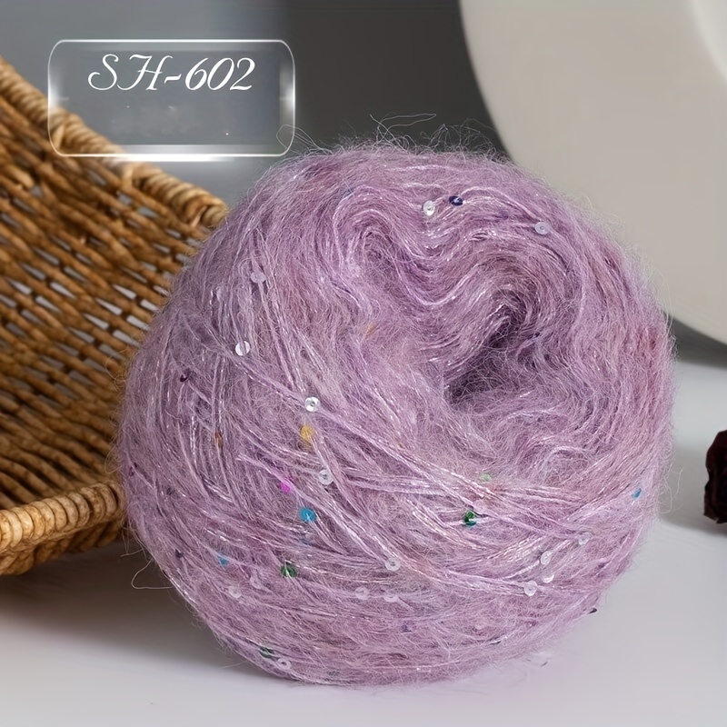 TEMU 4-pack, Sequin, 50 Grams Per , Yarn For Hand-knitted Coat Scarf