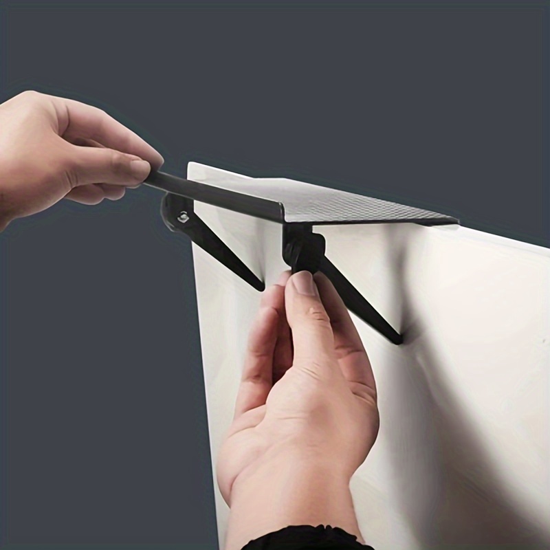 1 件碳纖維電視機架，無線路由器和有線電視機上盒支架，免鑽孔的收納整理架，節省空間，適用於客廳家用電腦雜物，塑膠製，安裝簡便，角度可調整 商品详情 5