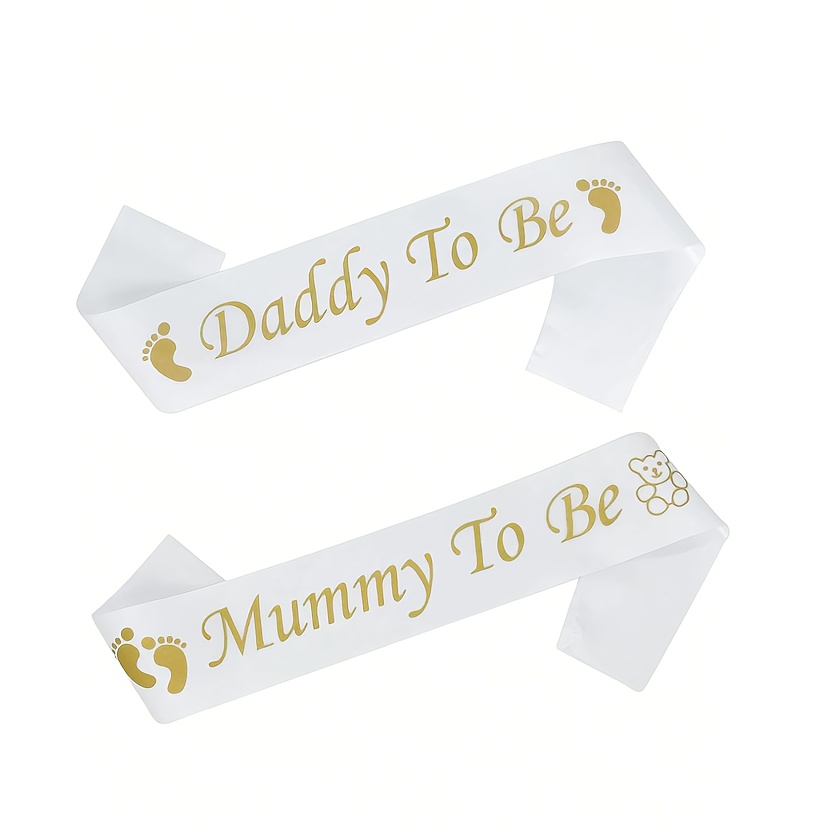 2pcs pack mom and dad belt for shower decoration suitable for mom christmas