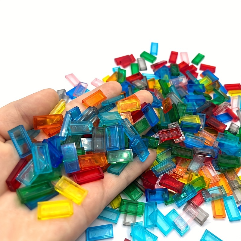 100pcs Transparent Light Panels for Pixel Art, ABS Blocks Compatible