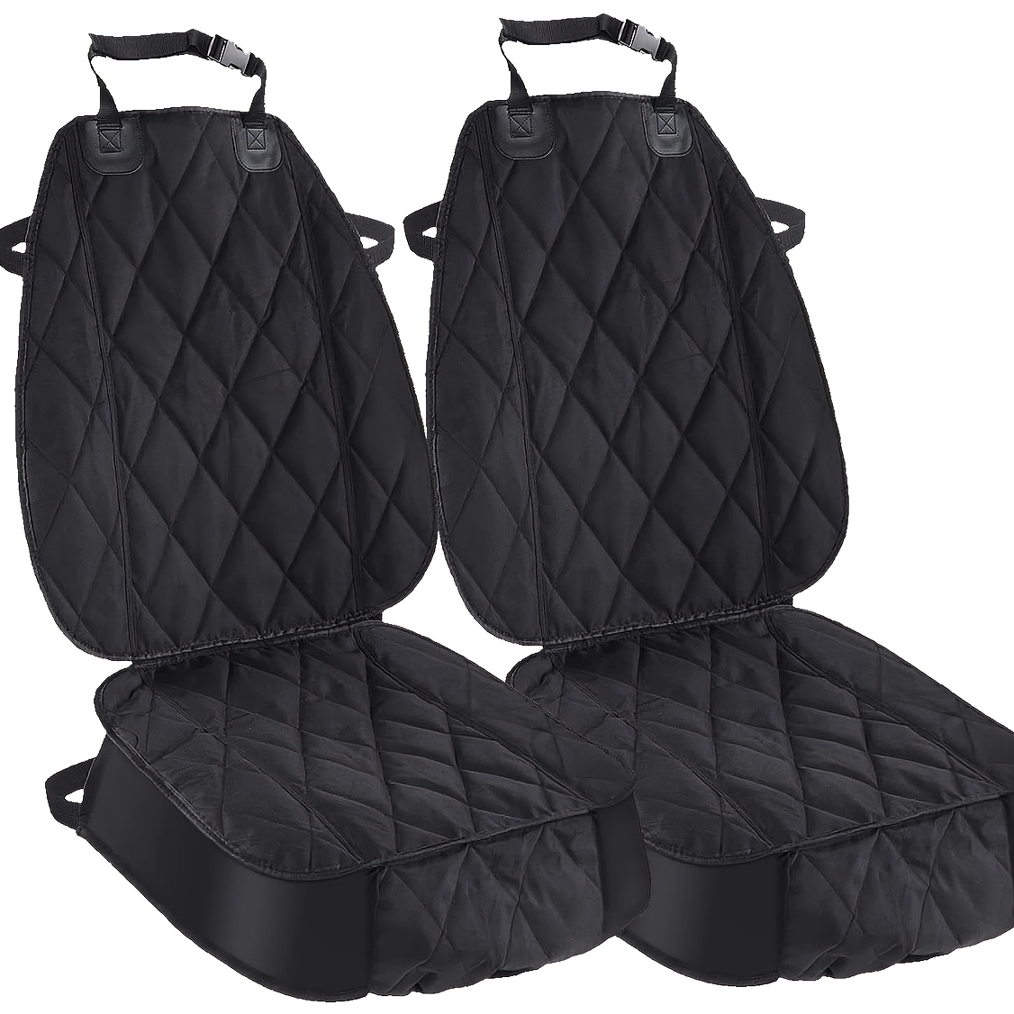 TEMU 2pcs Summer Pet Car Front Seat Covers, Oxford Cloth Durable Washable Car Seat Protectors For Dogs, Non-slip Breathable Lightweight Universal Fit