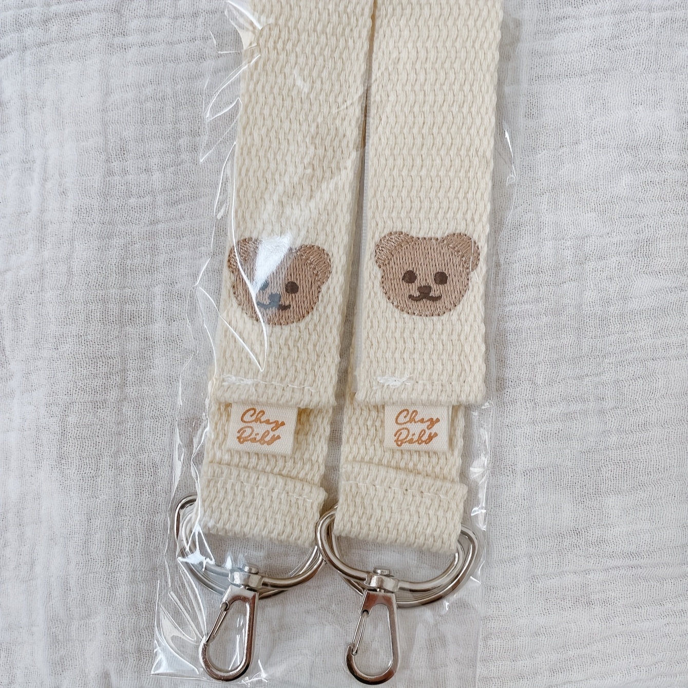 A Pair Of Cute Bear Hook And Loop Fastener Parent Bag Hooks, Stroller Accessories