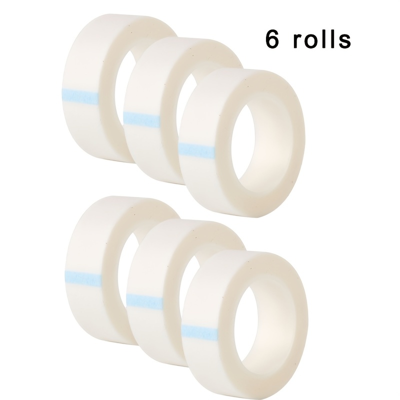 TEMU Lot de 6 rouleaux d'autocollants naturels pour eyeliner et à paupières – Un pochoir de maquillage pratique pour créer le des yeux, incluant des