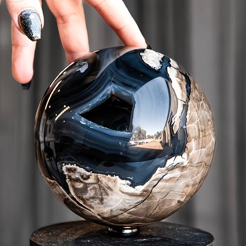 1 large sized rare uv agate crystal cluster crystal ball meditation jewelry collection art ornament mineral ball reaction rare and unique item holiday gift hot selling item local warehouse low