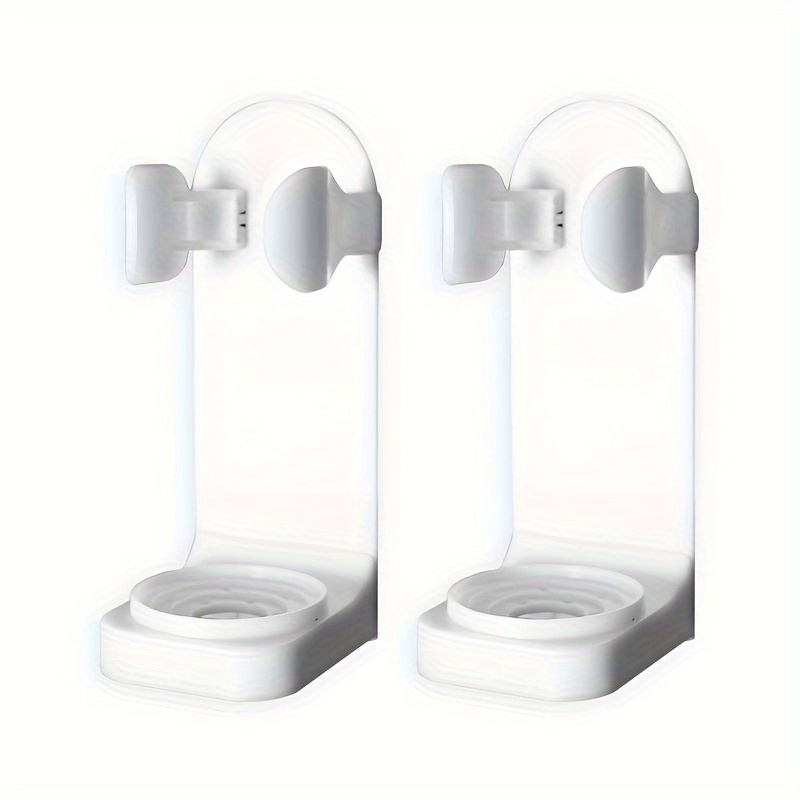 TEMU 2pcs Porte-Brosse à Électrique - Perçage, Organisateur de Salle de Bain Économiseur d'Espace pour Brosses à & Accessoires