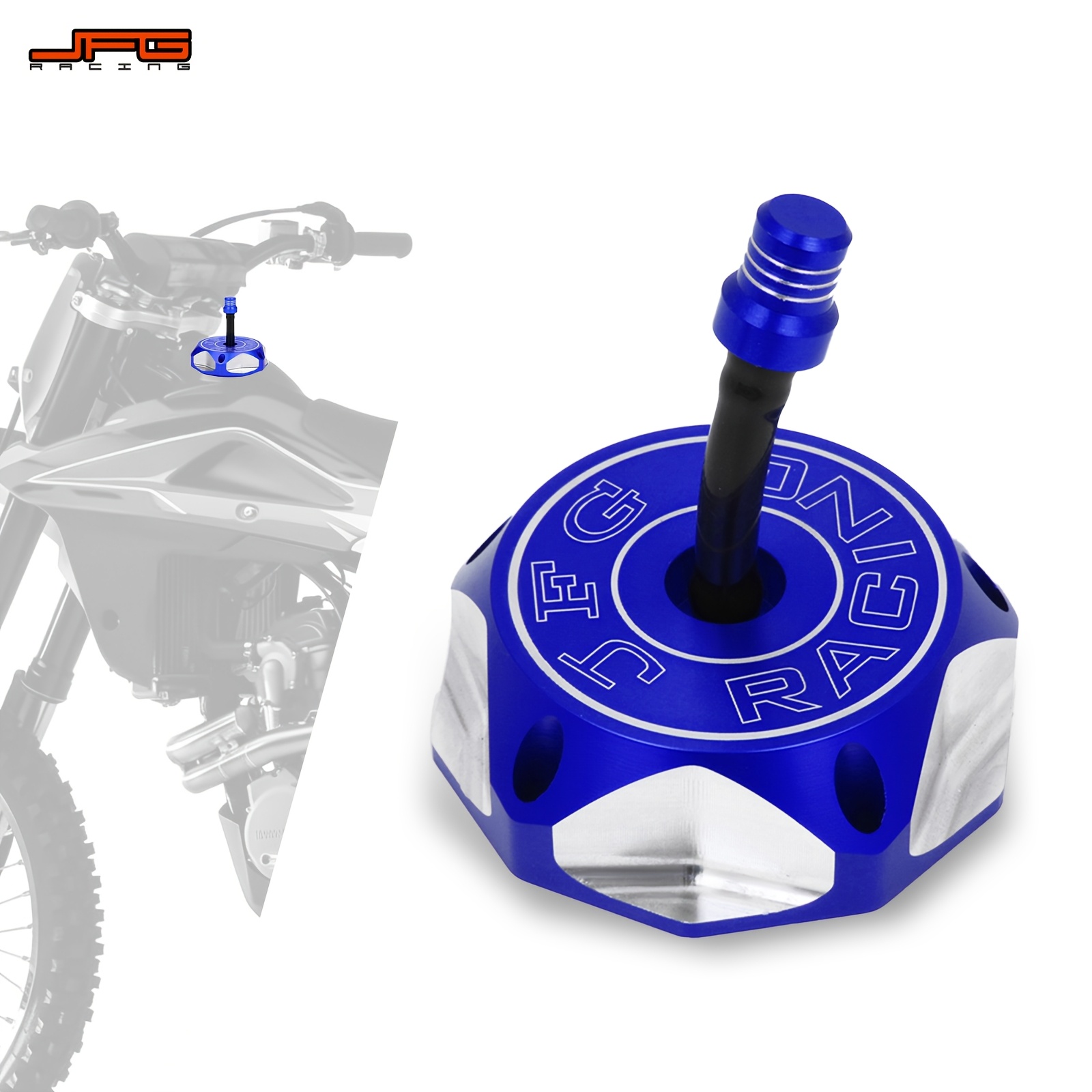 TEMU Jfg Racing Dirt Bike Gas Fuel Tank Cap Cover With Air Vent Hose For Drz50/70/125/400/400e, Lt-r450, Lt-z250/400/400z, Te250, , Ttr250, Raptor