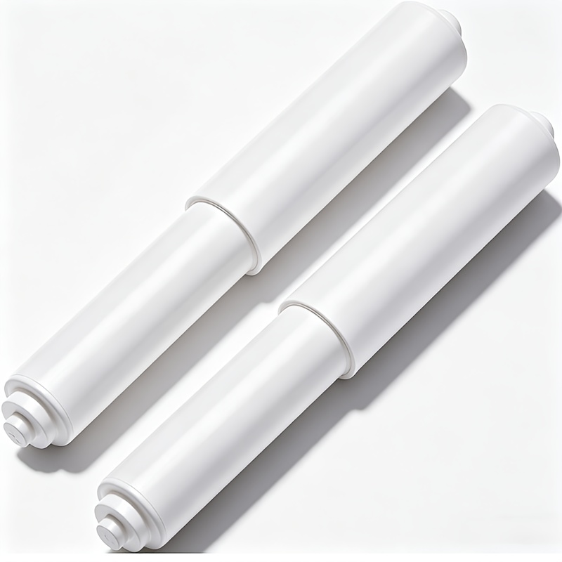 TEMU Portarrollos de papel higiénico de plástico con varilla de , 2 piezas, y a prueba de , instalación sin herramientas, accesorio de repuesto
