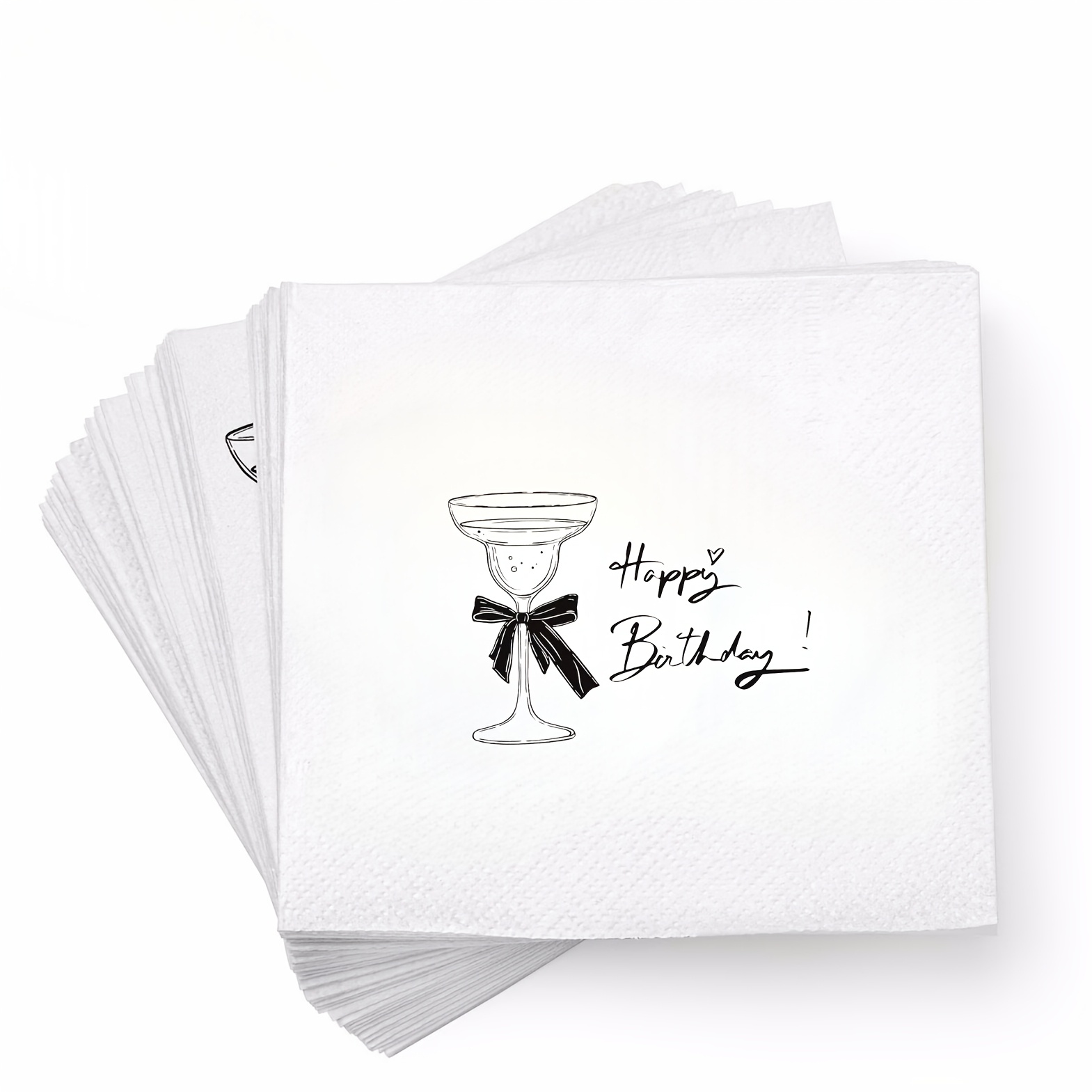 TEMU 100 pezzi/Set di tovaglioli a tema "", dimensioni piegate 11.5Cm/4.53In, decorazione tovagliolo per feste di famiglia "", motivo per bicchiere ,