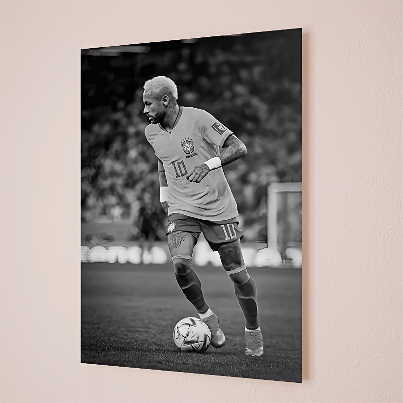 TEMU 1 Piece Of Vintage Canvas Art Featuring A Football Superstar, Designed Without A Frame. This Black And White Poster Is Ideal For Decorating