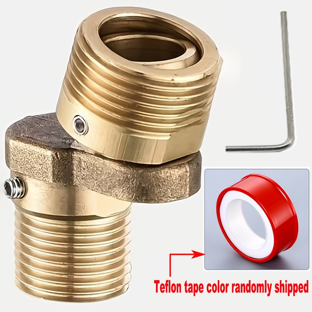 1set Brass Shower Head Reducer, 360° Adjustable - Universal 4/6 Threaded Mixer Tap With 11-19cm Telescopic Arm, Full Copper Material - 360° Adjustment, Bathroom Installation Kit ( )