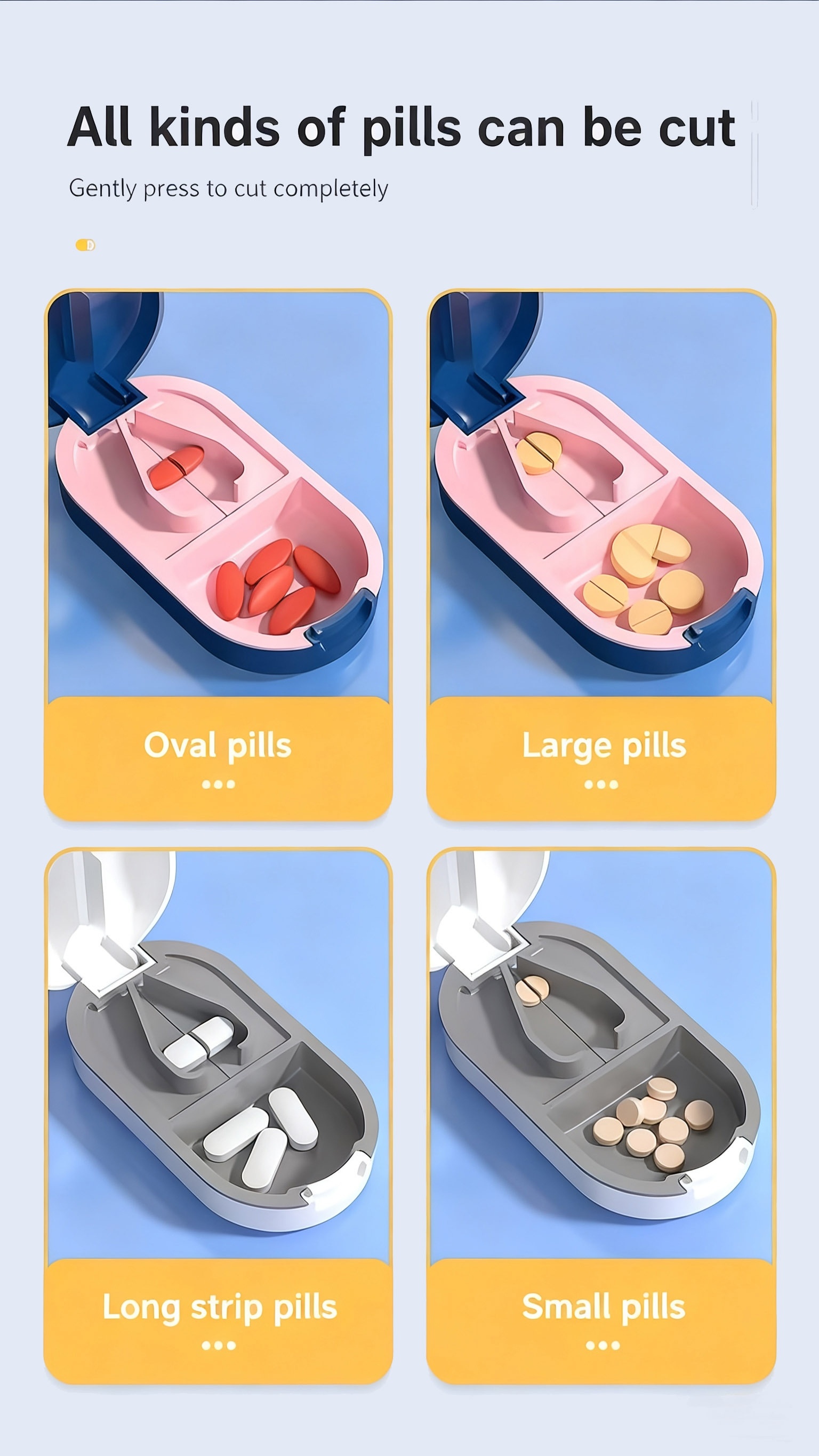 1pc portable 1     precision pill cutter medicine and vitamin tablet splitter and storage box Product details 3