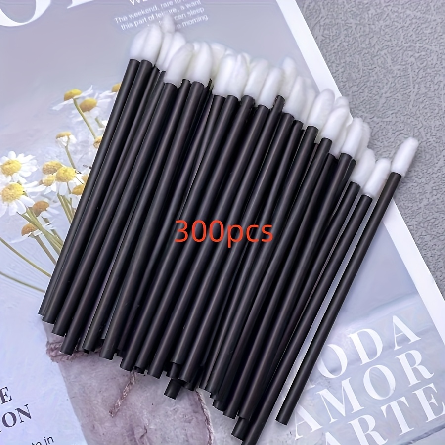 300 Disposable Lip Brush Applicators For Lipstick And Makeup