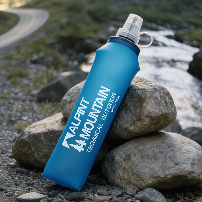 TEMU 500ml Foldable Leak-proof Soft Collapsible Water Bottle For Hydration Pack Tpu, Lightweight Soft For Running