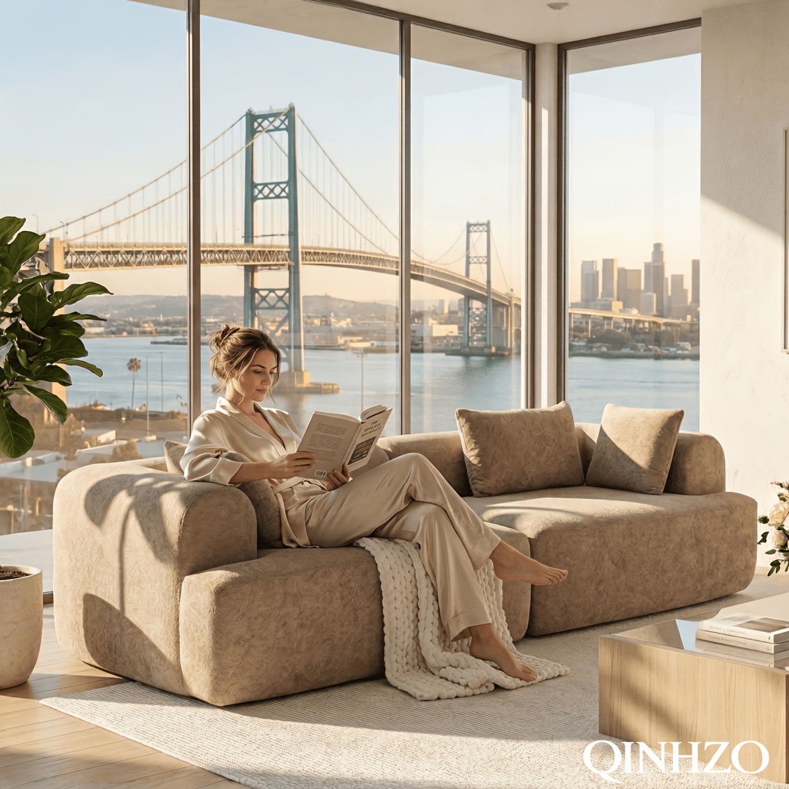 Teddy Fleece Loveseat Sofa