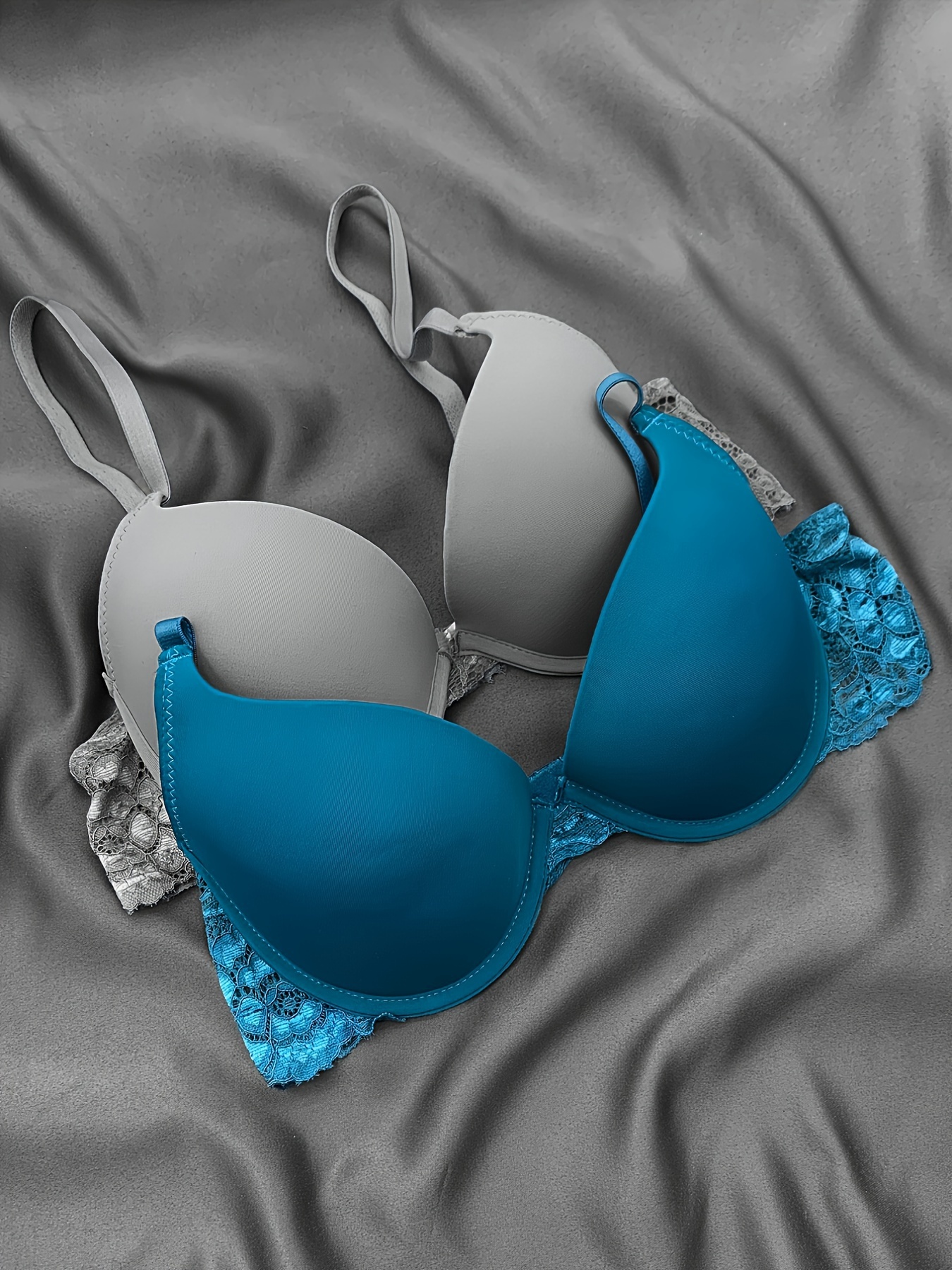 Seamless push-up bra - Light turquoise - Ladies