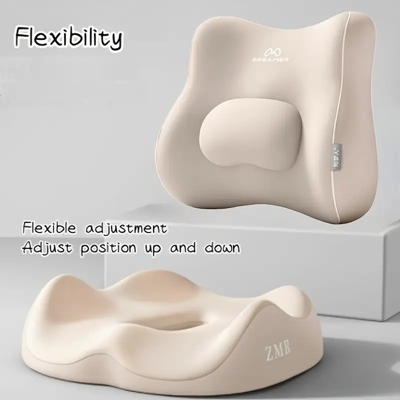 1pc zmr all in one deluxe office study lumbar support backrest high memory foam breathable comfortable for ergonomic support from ergonomic seat pad minimalist backrest Product details 6