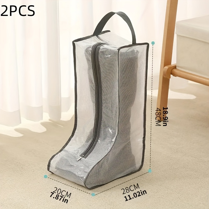 TEMU 2pcs Shoe Storage Bags - Protect And Organize Shoes For Men And Women - Portable, Shoe Bags With Handles, Shoe Packing Organizer For Everyday Shoes Home Storage And Travel (gray, Black)