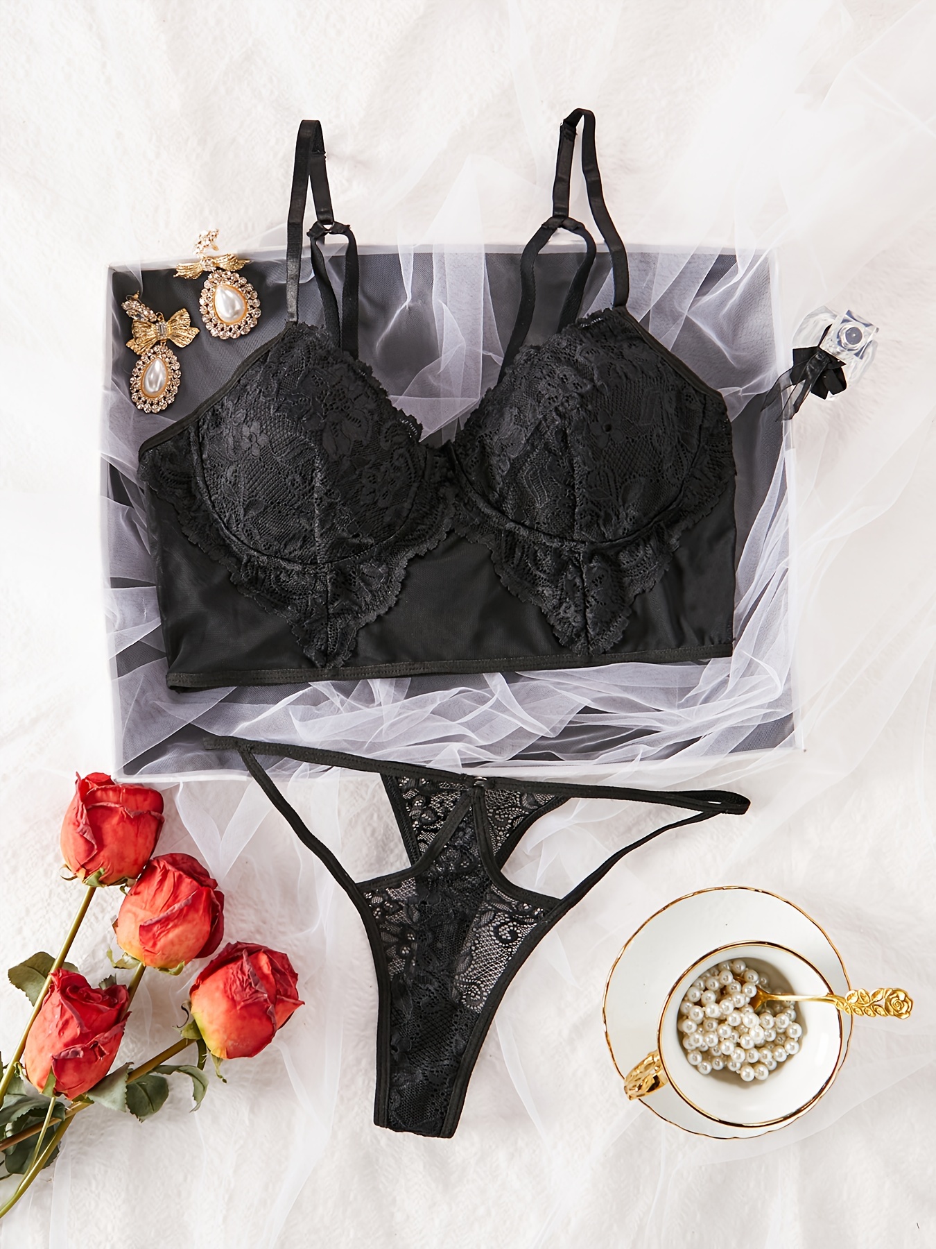 Black Lingerie For Women - Free Shipping On Items Shipped From Temu United  Arab Emirates