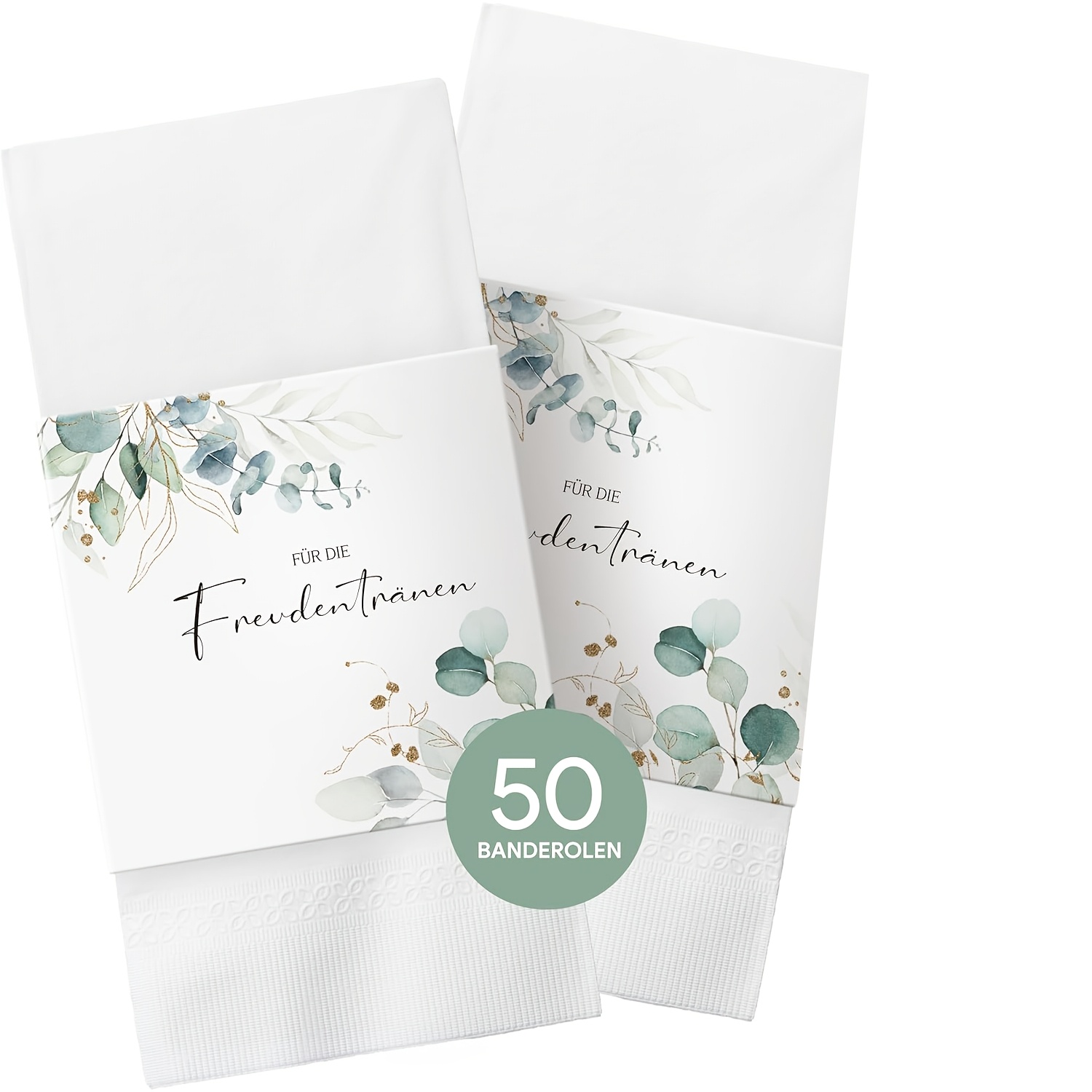 Image of 50pcs/pack, Tears Handkerchief Labels, Waistband For Guest Handkerchief Decoration, "für Die " Wedding Tears Tag, Resonating With Scenes Of Tears And Emotion In Weddings