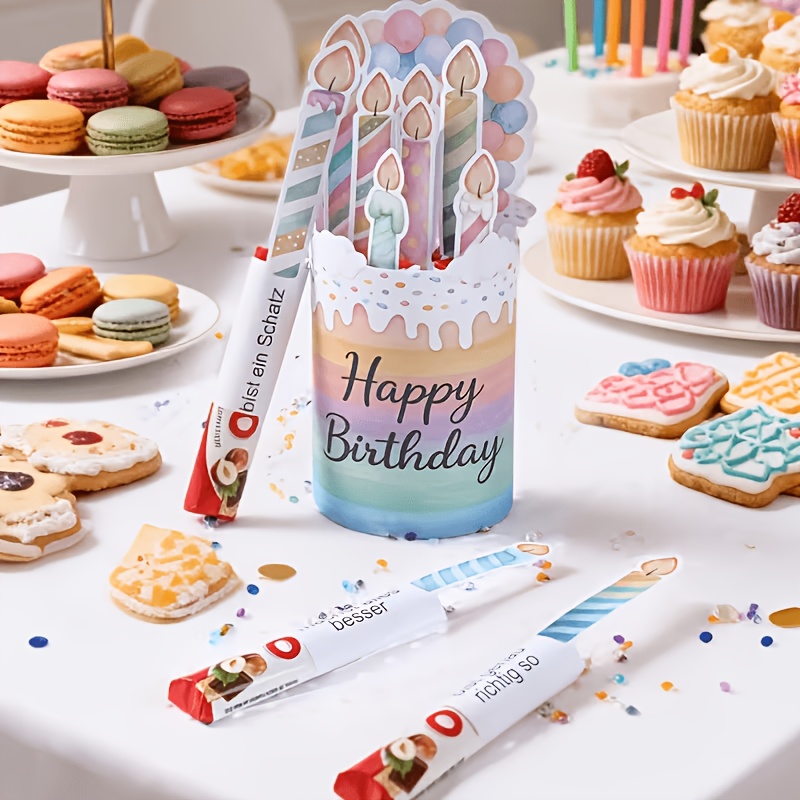 Gift For Her/him Gift Box For Her/him, Birthday Present, Candle-designed Paper Box, Birthday Celebration Decor, Spring-themed Party Supplies, Gift Box, Party Decorations And Party Gifts