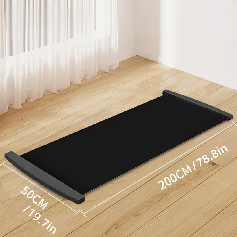 Home Ski Simulator Training Pad - Black Multifunctional Fitness Equipment for Balance, Full-Body & Leg Workouts, Speed Skaters & Gym Enthusiasts, Includes Protective Shoe Covers, Ideal for Home Gym & Core Strength Training, Slalom Skiing Design, Nonslip Surface, Balance Board, Balance Trainers